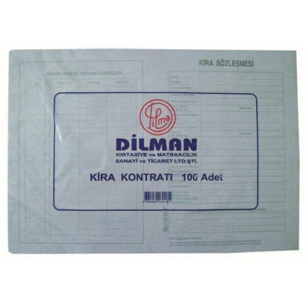 Dilman Kira Kontratı 100 Lü 3018