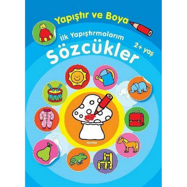 Yapıştır Boya İlk Yapıştırmalarım Sözcükler 2+Yaş