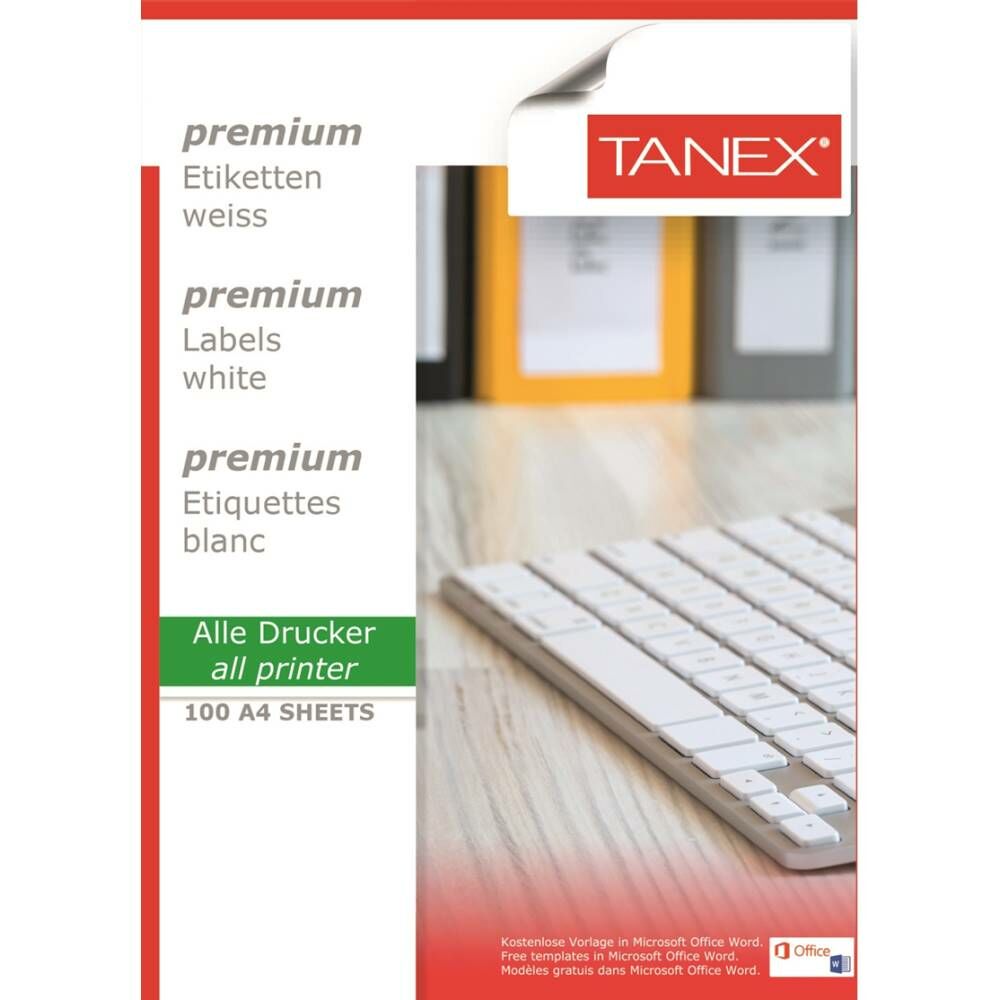Tanex Laser Etiket Tw-2218 70 X 46 Mm ( 18 ) 100 Lü