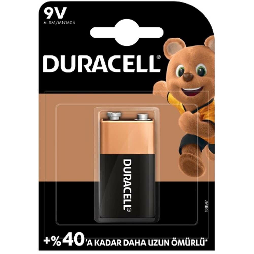 Duracell Pil 9 Volt Tekli
