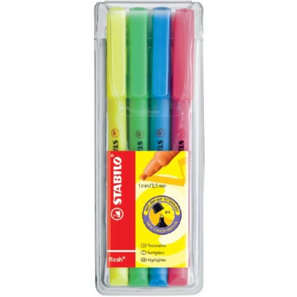 Stabılo Fosforlu Kalem Flash Set 4 Lü (S/Y/M/P) 555/4