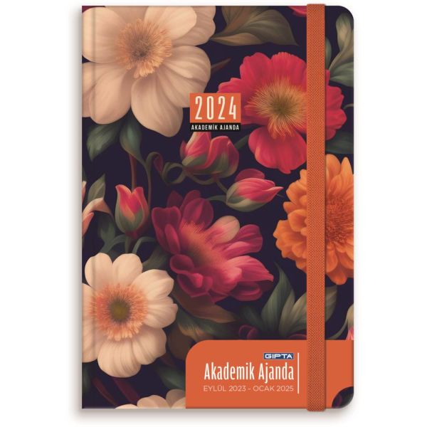 Gıpta Ajanda Akademik 17X24 Haftalık Sert Kapak Lastikli 160-Psk