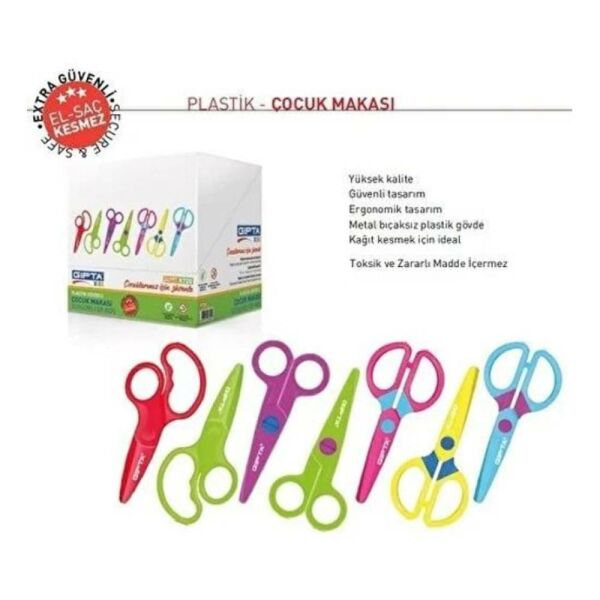 Gıpta Öğrenci Makası Küt Uçlu Plastik K720