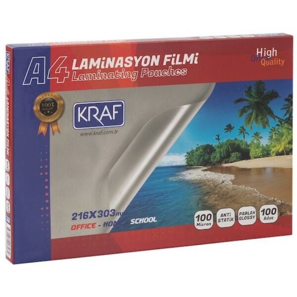 Kraf Laminasyon Filmi Parlak A4 100 Mic.100 Lü 2120