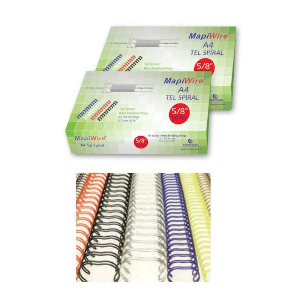 Mapi Spiral Tel 2:1 5/8 Beyaz 50Li 210 10 00