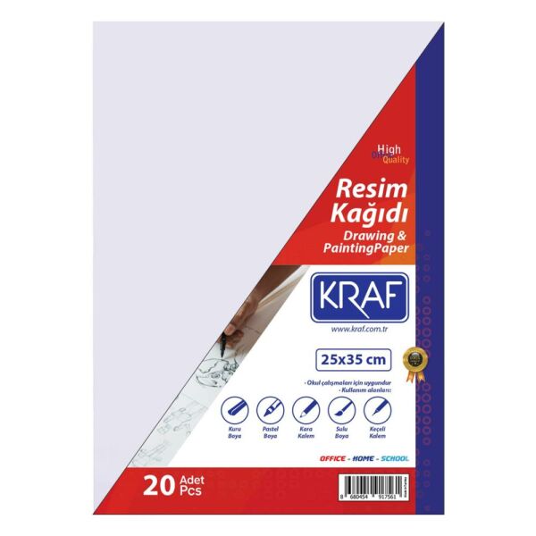Kraf Resim Kağıdı 25X35cm   20 Li