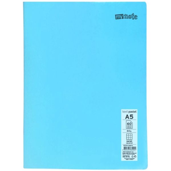 Mynote Defter Text Pastel Pp Kapak Dikişli A5 60 Yp Kareli Mtxpa-A560-K