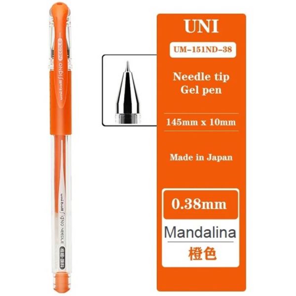 Uniball Singo UM-151ND 0.38 mm Mandalina Jel Kalem