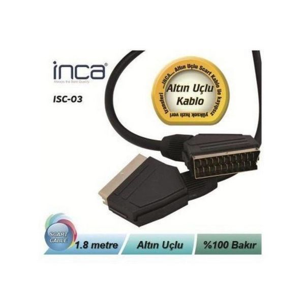 Inca ISC-03 Bakır Scart Kablo 1.8 MT
