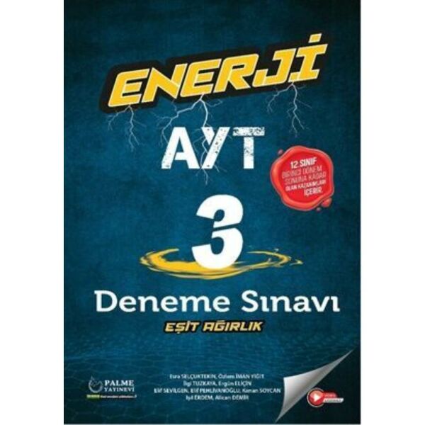 Palme AYT Eşit Ağırlık Enerji 3 Deneme 1.Dönem